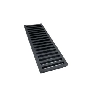 Rectangular gully grating for road drainage system