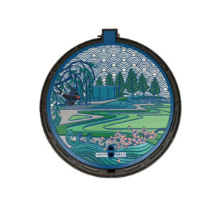 Scenic pattern decorative manhole cover for park landscape projects