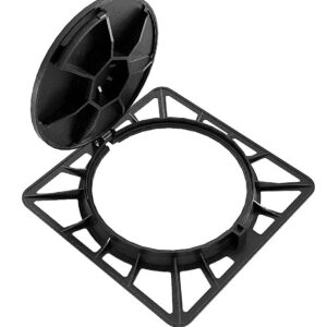 C250 hinged ductile iron manhole cover open view
