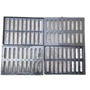 Cast iron drainage grating with frame