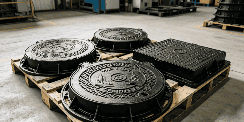 Custom logo manhole covers for municipal infrastructure projects