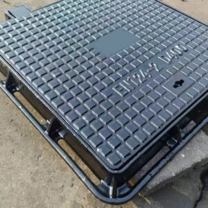 Real product view of double sealed ductile iron manhole cover
