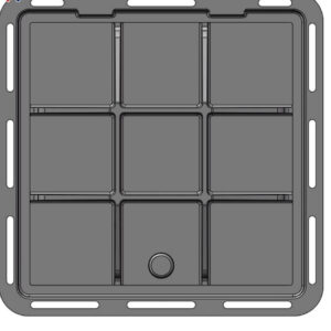 Bottom structure of double sealed ductile iron manhole cover