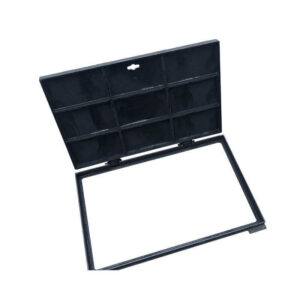 Rectangular ductile iron manhole cover with frame for municipal drainage projects