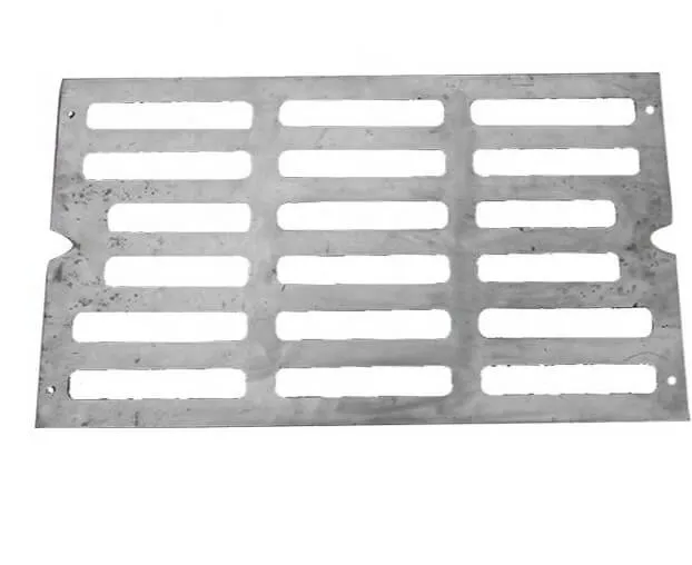 Heavy duty gully grating open slot pattern for water drainage